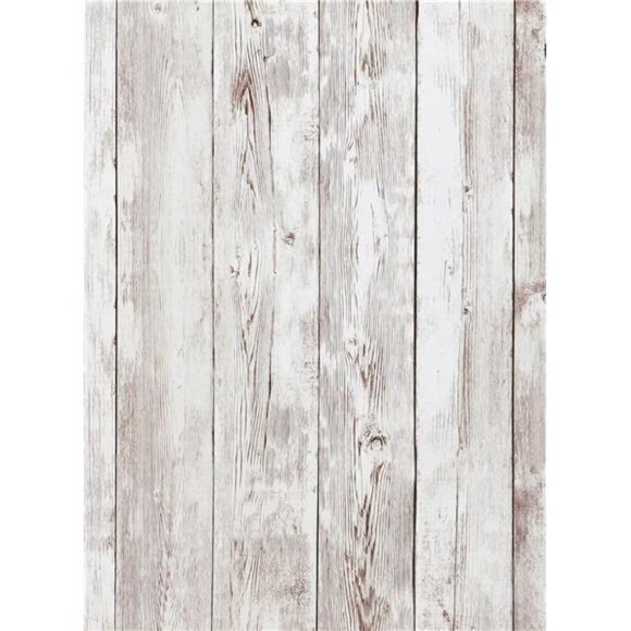 17.7"x197" Peel and Stick Wallpaper Removable Realistic Wood Shiplap - Picture 1 of 7